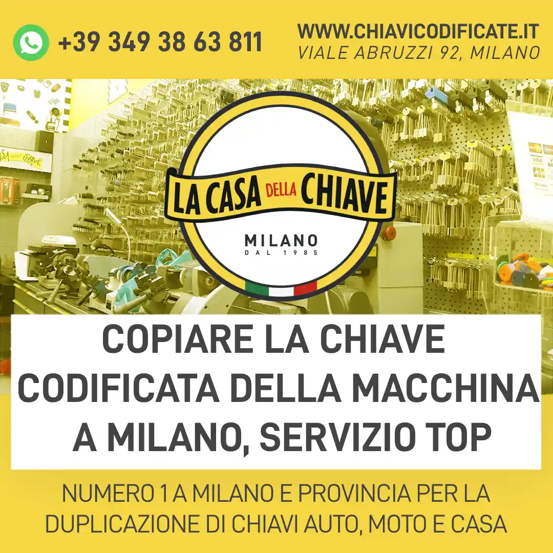 Copiare la chiave codificata della macchina a Milano, servizio top