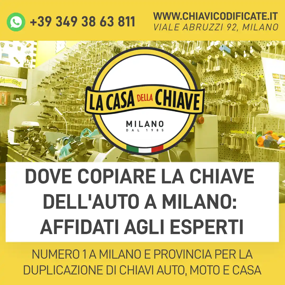 Dove copiare la chiave dell'auto a Milano: affidati agli esperti