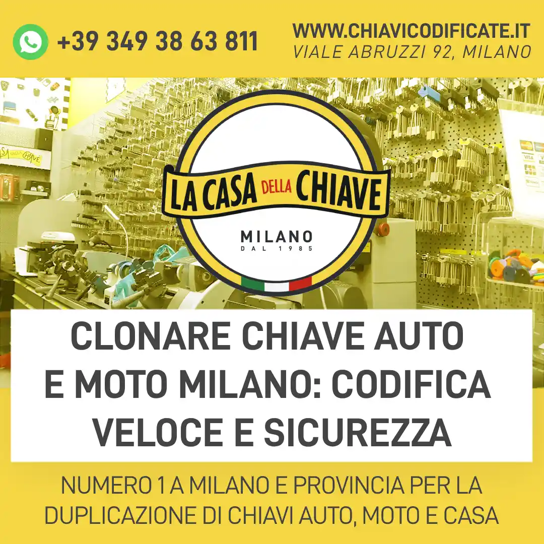 Clonare Chiave Auto e Moto Milano: Codifica Veloce e Sicurezza