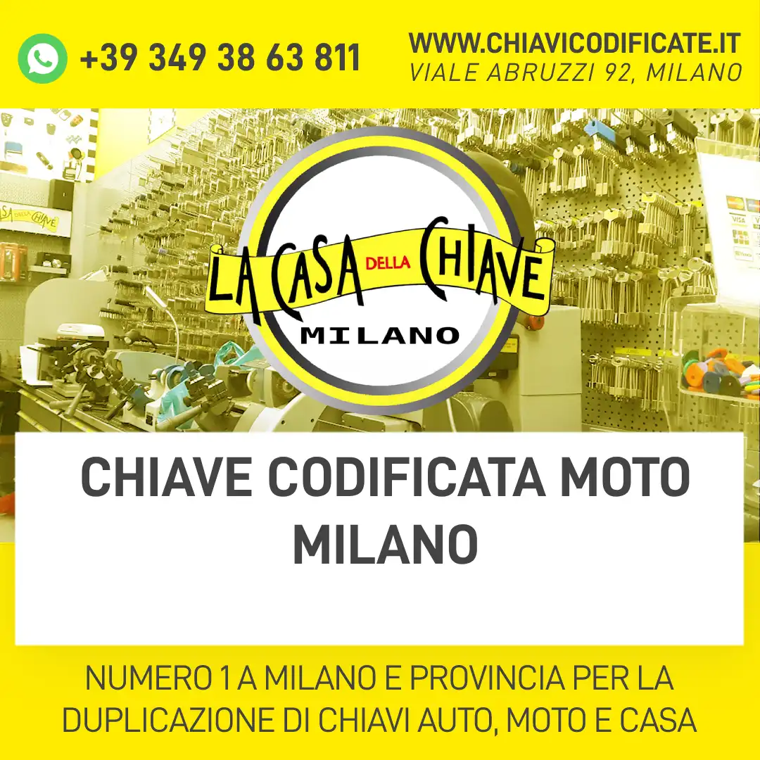 CHIAVE CODIFICATA MOTO MILANO