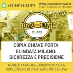 Copia Chiave Porta Blindata Milano: sicurezza e precisione